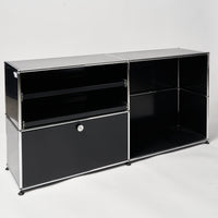 USM Sideboard 2x2 schwarz offen 1216