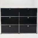 USM Sideboard 2x3 schwarz offen 1217