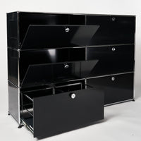 USM Sideboard 2x3 schwarz offen 1217