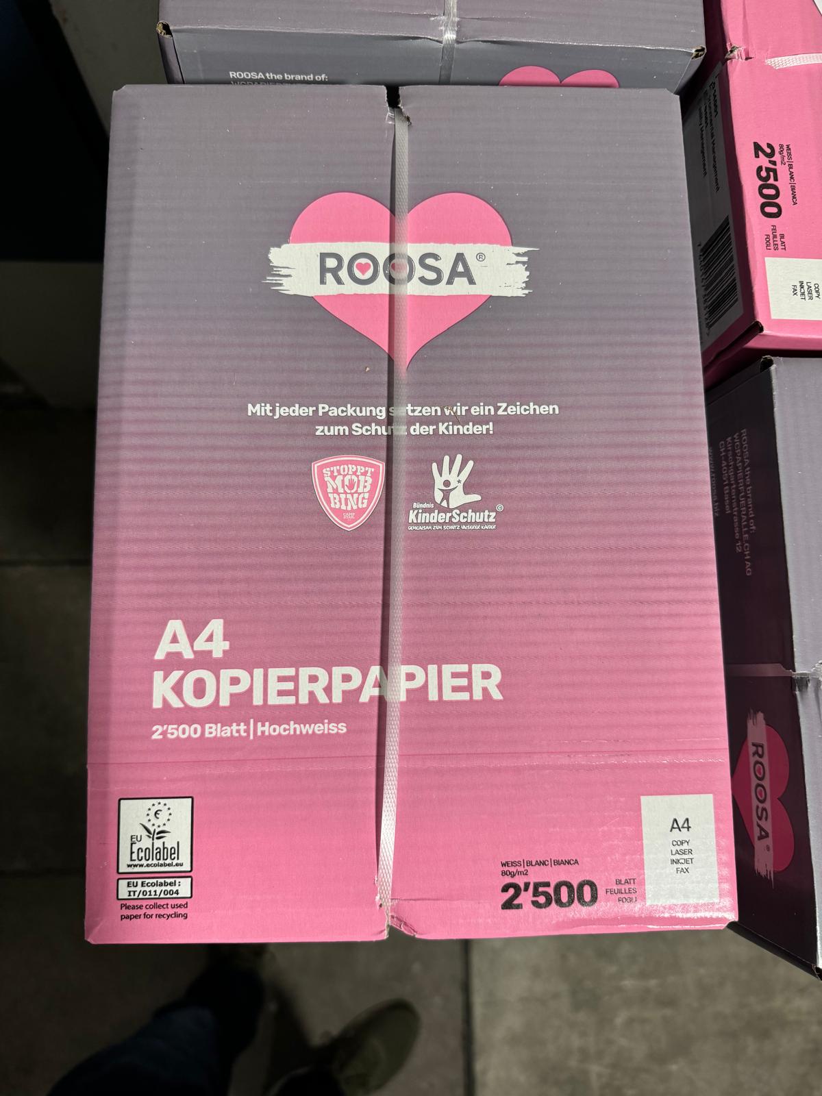 10000 Blatt Roosa Kopierpapier (80g)