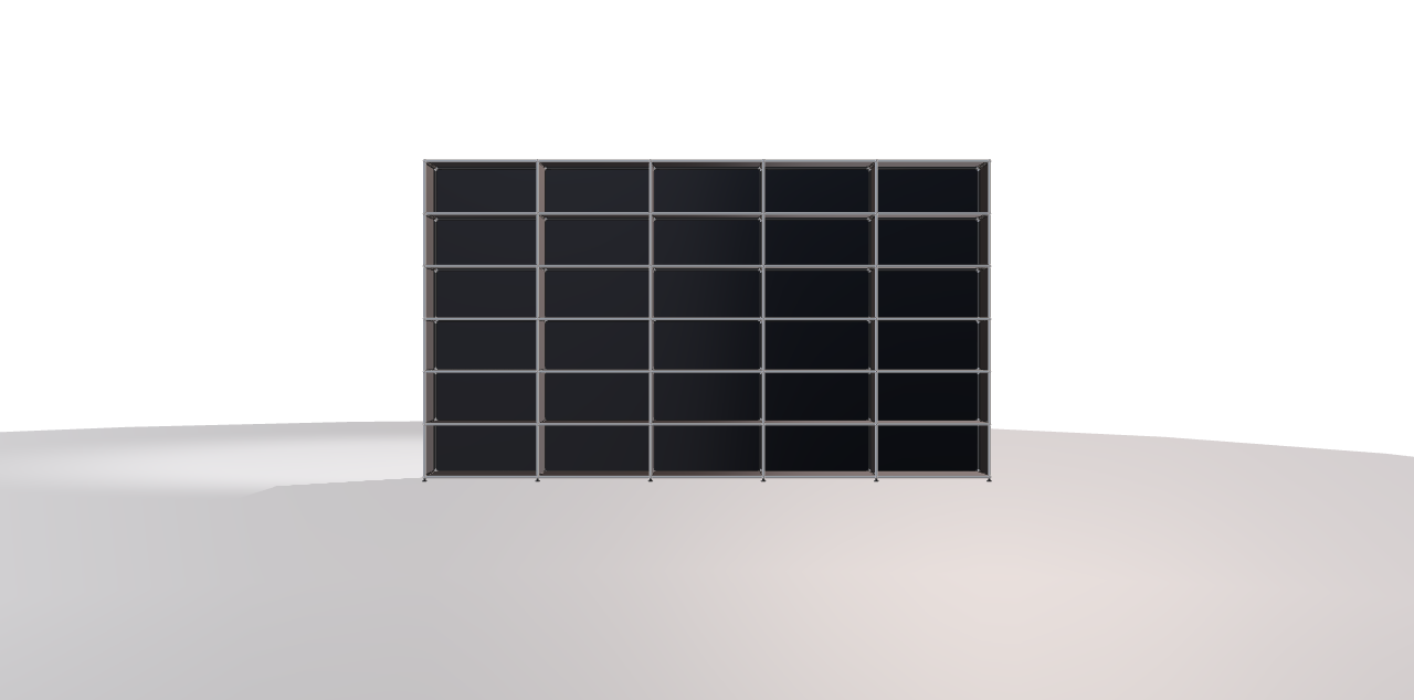 USM Highboard 5x6 schwarz offen 1252