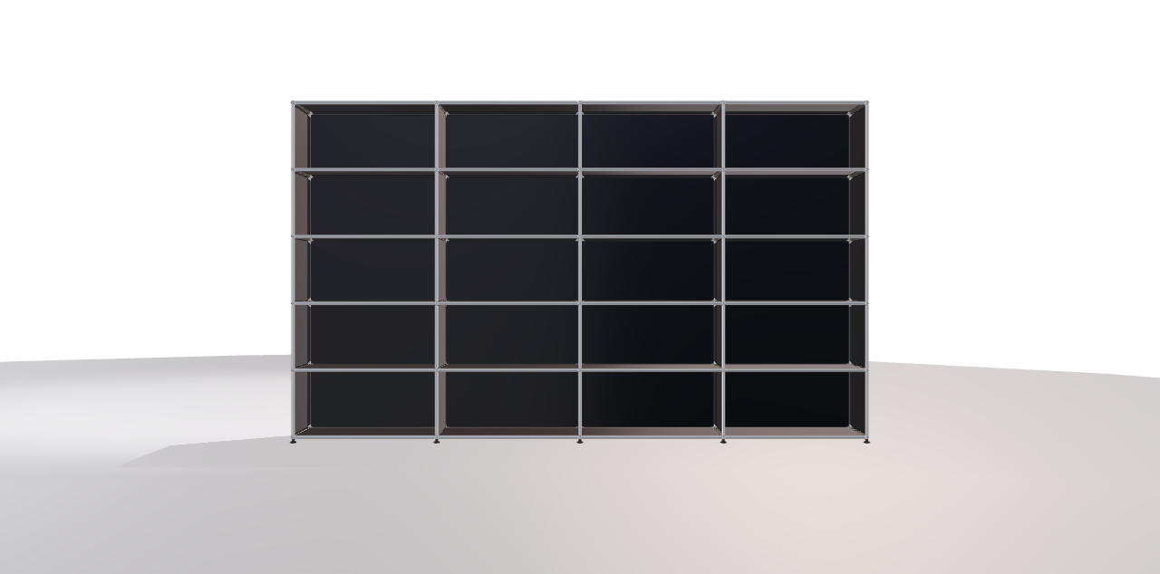 USM Highboard 4x5 schwarz offen 1247