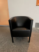 Moroso Novecento Sessel in Leder Nero