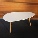 Coffeetable weiss oval